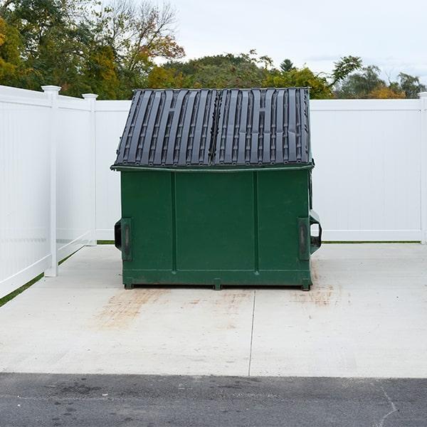 commercial dumpsters offer a series of size options for their services